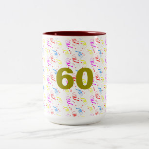 60 Years and Confetti Mug