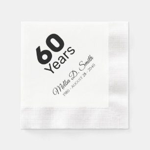 60 Years Anniversary Party Napkin