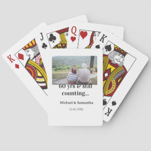 60 years anniversary still counting photo name dat playing cards