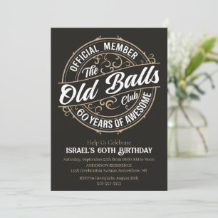 60 Years Awesome, Birthday Invitation