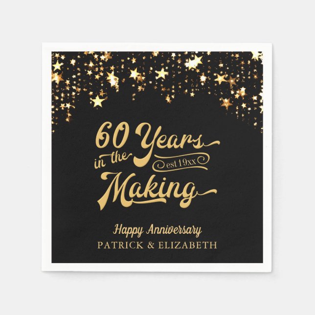 60 YEARS IN THE MAKING 50th Anniversary Stars Napkin (Front)
