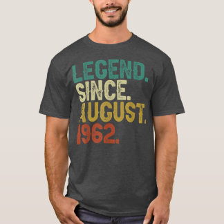 60 Years Old Awesome Since August 1962 Vintage 60t T-Shirt