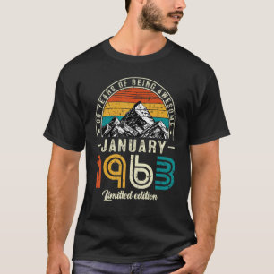 60 Years Old January 1963 60th Birthday T-Shirt