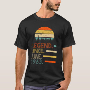 60 Years Old Legend Since June 1963 60th Birthday T-Shirt
