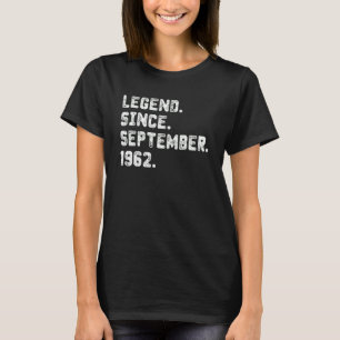 60 Years Old Legend Since September 1962 60th Bir T-Shirt