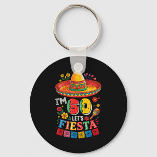 60 years old let's fiesta 60th birthday mexico 5 key ring