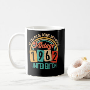 60 Years Old Of Be Awesome In 1962 60th Birthday Coffee Mug