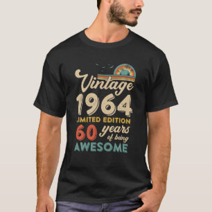 60 Years Old Vintage 1964 60th Birthday Men Women T-Shirt