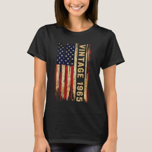 60 Years Old Vintage 1965 American Flag 60th Birth T-Shirt