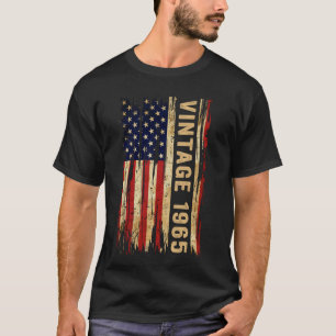 60 Years Old Vintage 1965 American Flag 60th Birth T-Shirt