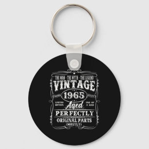 60 Years Old Vintage 1965 Man Myth Legend 60th Bir Key Ring