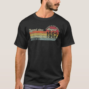 60 Years Old Vintage Since August 1962 60th Birth T-Shirt