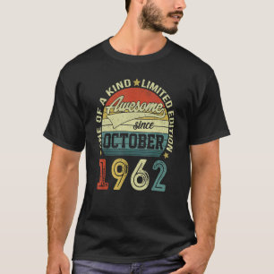 60 Yrs Old Bday Awesome Since October 1962 60th Bi T-Shirt