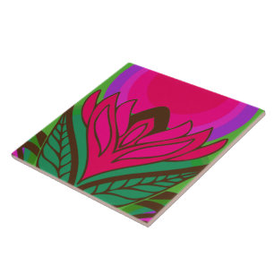 60s 70s retro pattern ceramic tile