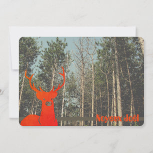 60's 70's retro reindeer merry Christmas Holiday Card