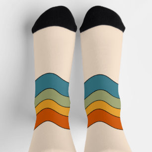 60s 70s Retro stripes  Socks