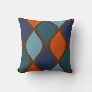 60s 70s style retro mod vintage print decor pillow