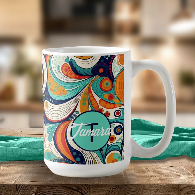 60s 70s Vibe Retro Swirls Abstract Pat#1 ID1069 Coffee Mug (Creator Uploaded)