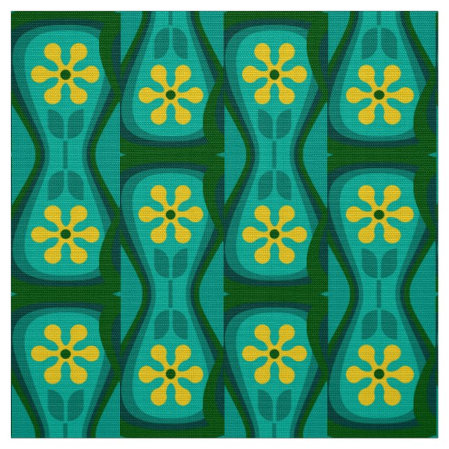 60s 70s yoni styled retro fabric (Swatch)