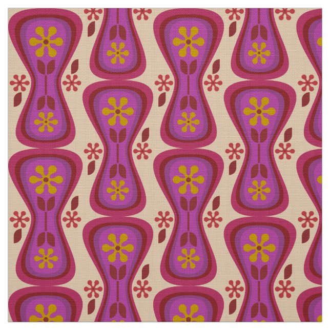 60s 70s yoni styled retro fabric (Swatch)