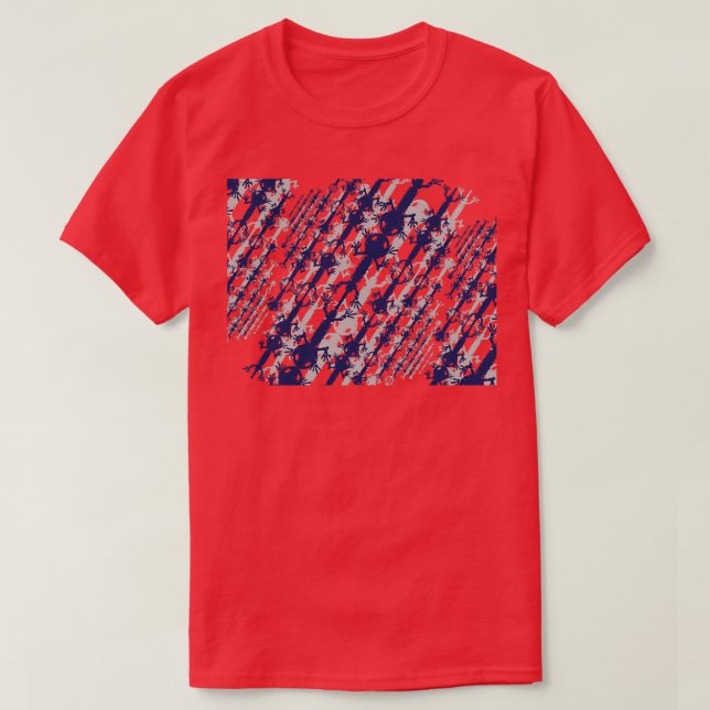 60s and 70s style Axolotl Diagonal Line Pattern T-Shirt (Design Front)