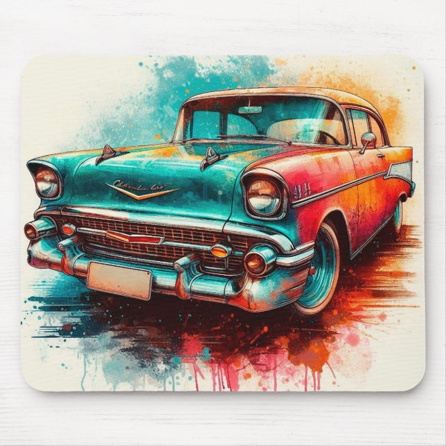 60s car mouse pad (Front)