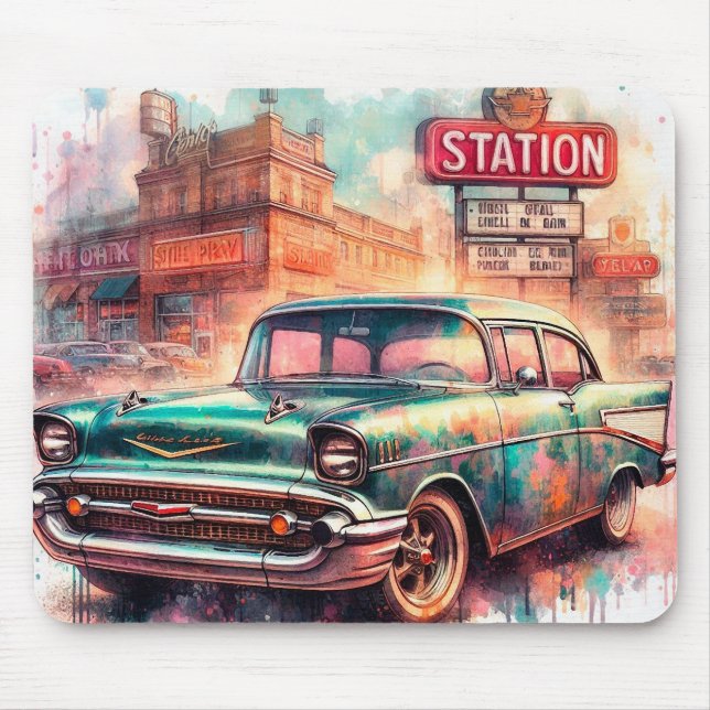 60s car mouse pad (Front)