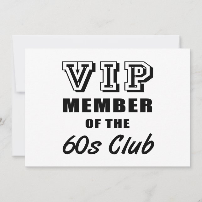 60's Club Birthday Card (Front)