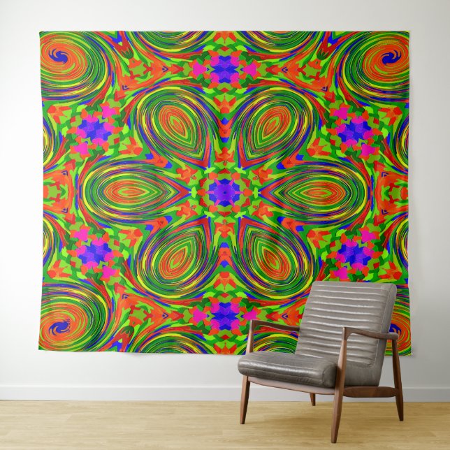 60's Flower Fun...... Tapestry (In Situ (Horizontal))