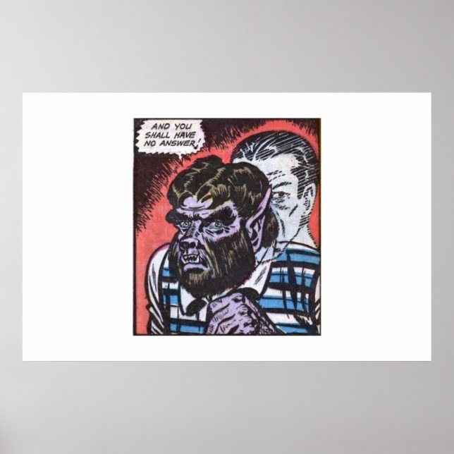 60s Golden age horror comics | scary retro comic Poster (Front)