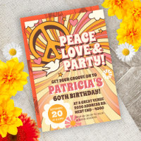 60s Hippie Party Invitation