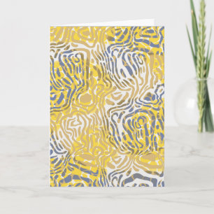 60s Mod Design Blank Folded Greeting Card
