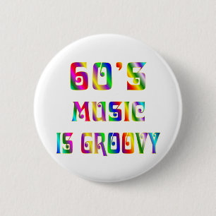 60s Music 6 Cm Round Badge