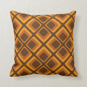 60's orange squares cushion
