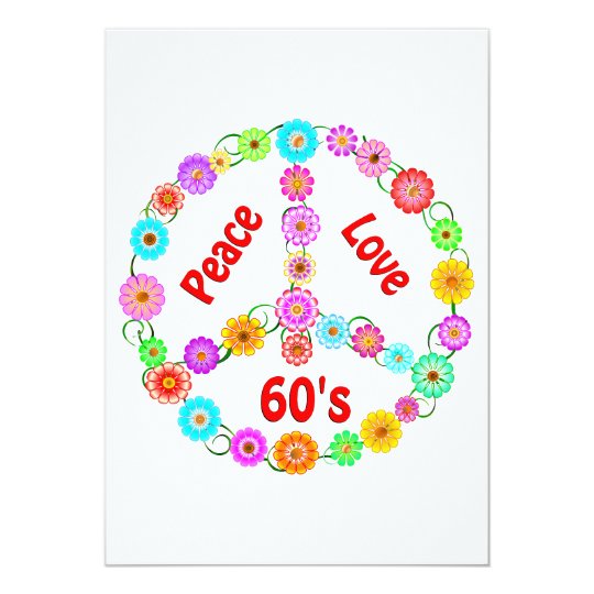 60s Peace Love Card