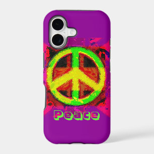 60's Peace Sign Retro Art iPhone Case