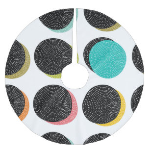 60s Polka Dots: Decorative Vintage Cheer. Brushed Polyester Tree Skirt