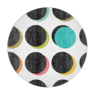 60s Polka Dots: Decorative Vintage Cheer. Cutting Board