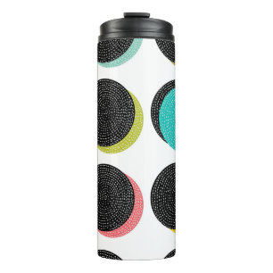60s Polka Dots: Decorative Vintage Cheer. Thermal Tumbler