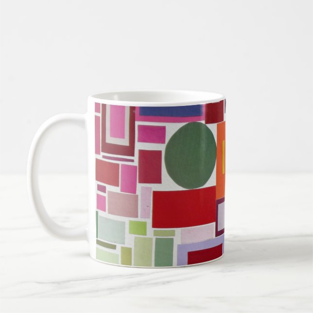 60's Retro Disco Color Chart Collage tea or Coffee Mug (Left)