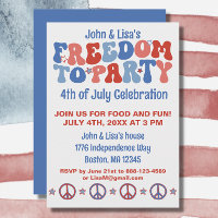 60s Retro Groovy 4th of July Freedom Party