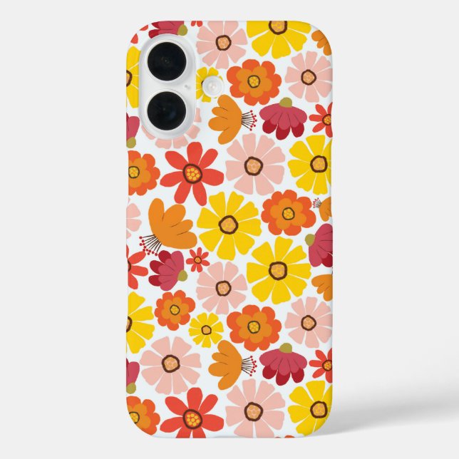 60s Retro White Summer Case-Mate iPhone Case (Back)