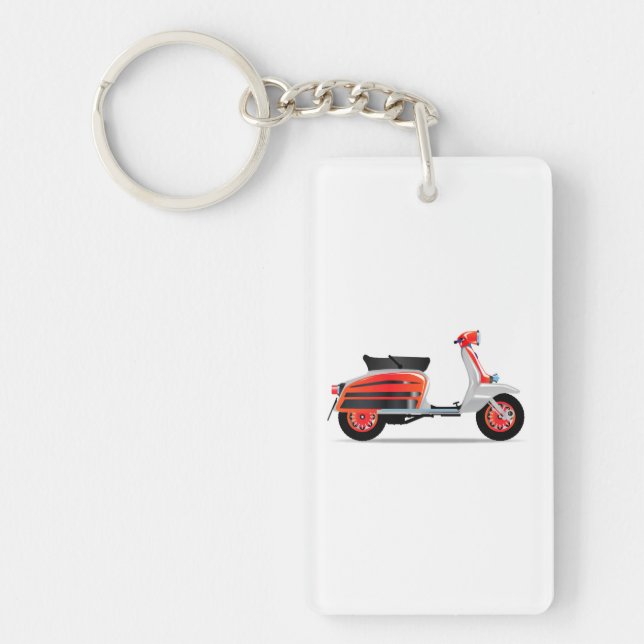 60s Scooter Motorbike Key Ring (Front)