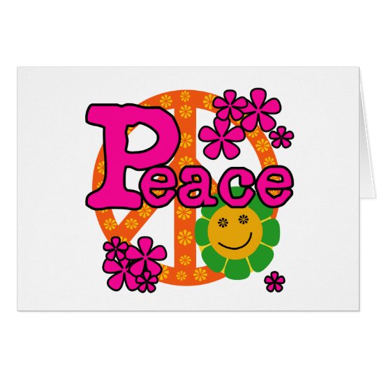 60s Style Peace Card
