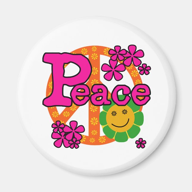 60s Style Peace Magnet (Front)