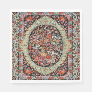 60s Vintage Persian Turkish Floral Decoupage Napkin