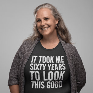 60TH 60 SIXTY BIRTHDAY T-SHIRTS IN BLACK