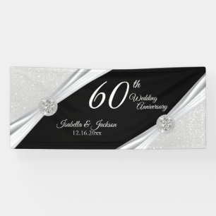 60th / 75th Diamond Glitter Anniversary  Banner
