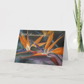 60th Anniversary Card with Bird of Paradise
