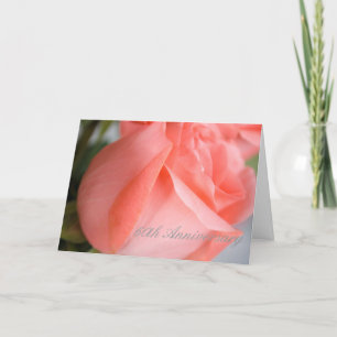 60th Anniversary Card with Peach Roses